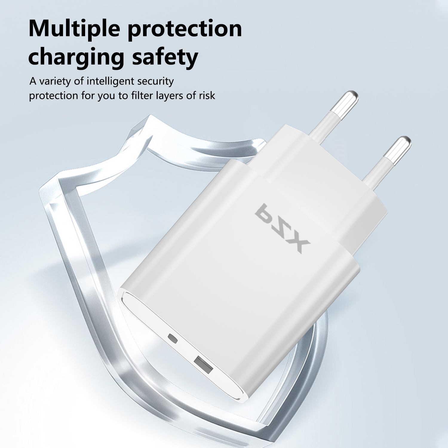 PZX P52 25W hleðslutæki og USB-C snúra svart