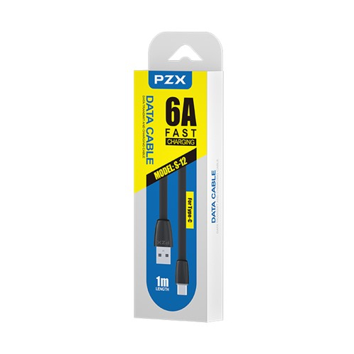 PZX S-12 USB í USB-C snúra 1 meter hvít